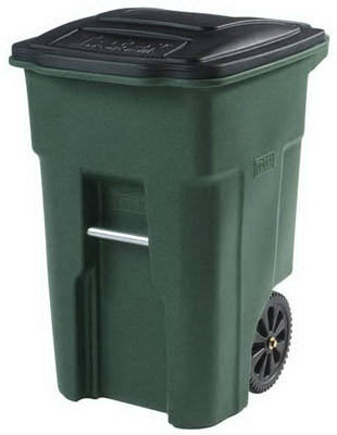 48GAL 2Wheel Green Garbage Can
