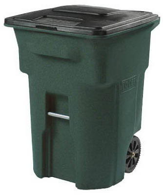 96GAL 2Wheel Green Garbage Can