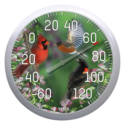 13.25" Birds Thermometer