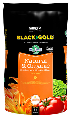 16qt Organic Pot Soil Black Gold