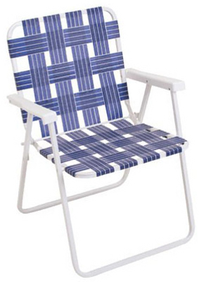 Blue Web Folding Chair