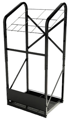 Black PVC Cut Pipe Rack