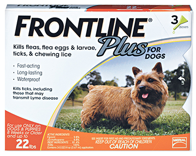 FRONTLINE PLUS FOR DOGS 0-22#
