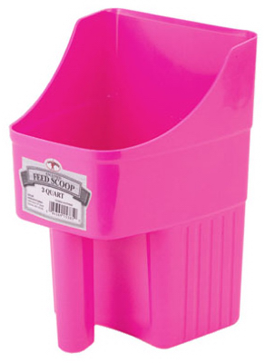 3QT Hot Pink Plastic Feed Scoop