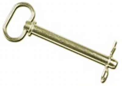 Double HH 25653 Hitch Pin, 1 in Dia Pin, 6-1/4 in L Usable, HCS, Yellow Zinc