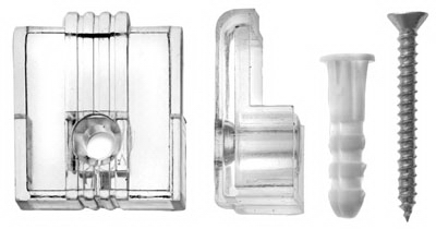 4PK 1/4"CLR Mirr Holder