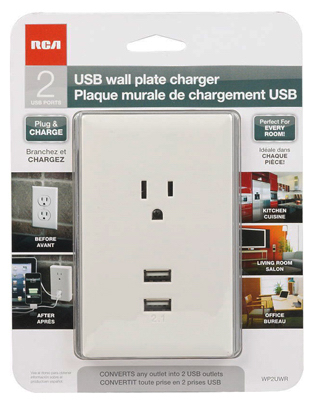 WHT USB Wall Plate