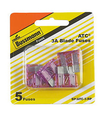 5PK 3A ATC BLADE FUSE RED