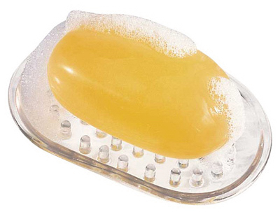 CLEAR SOAP SAVER DISH