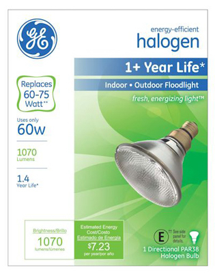 GE 60W Halo FLD Bulb