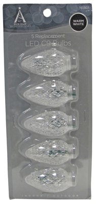 HW 5PK WW C9 LED Bulb