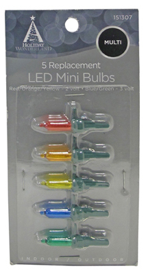 5PK Multi Mini LED Bulbs
