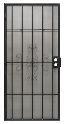 38" BLK STL Secur Door