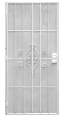 34" WHT STL Secur Door