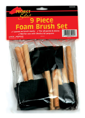 9PC Foam Brush Set