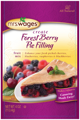Mrs. Wages W803-J7425 Forest Berry Pie Filling Mix, 4 oz Pouch