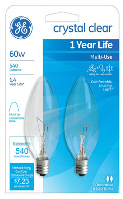 GE2PK 60W CLR Torp Bulb