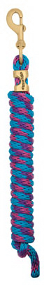 Lead Rope 10' Bl Pnk Purp Poly