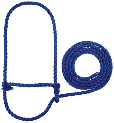 7' HALTER POLY ROPE COW BL