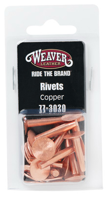 12PC COP RIVET & BURR