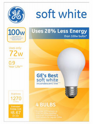 GE4PK 72W WHT Halo Bulb