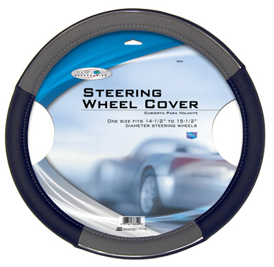 BLK/GRY Steering Wheel Cover