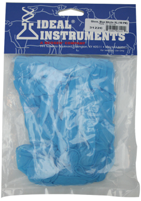 Nitrile Disposable Glove, Blue, Large, 10 pk.