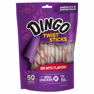 Dingo 50PK Twist Stix