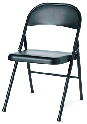 BLK STL Folding Chair
