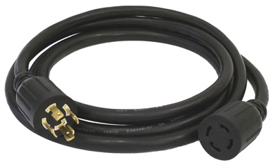 GENERAC 6328 Generator Cord, Rubber, For: 2NV64 Inlet Box, 3GY43 and 3GY45