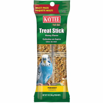 Kaytee 100061929 Parakeet Treat, Stick, Honey Flavor, 7 oz Pack