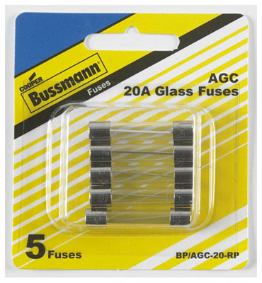 5pk AGC20 Glass Fuse