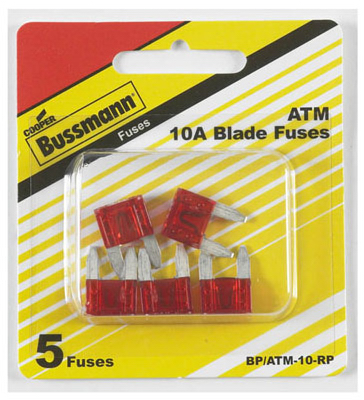 5PK 10A ATM Red Auto Fuse