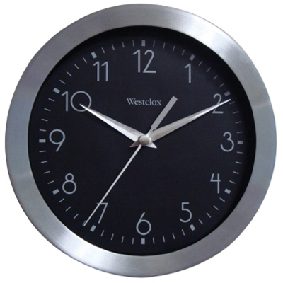 9" SLV RND Wall Clock