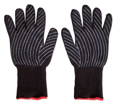 Weber 6670 BBQ Grill Gloves, L, XL, Silicone, Black