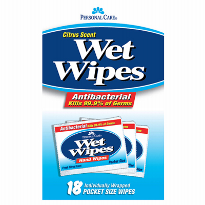 18CT Citrus Wet Wipes