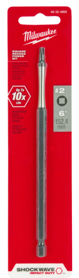 6" #2 SQ PWR Bit