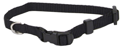 RUFFIN'IT PE223880 Adjustable Dog Collar, 12 in L Collar, 3/8 in W Collar,