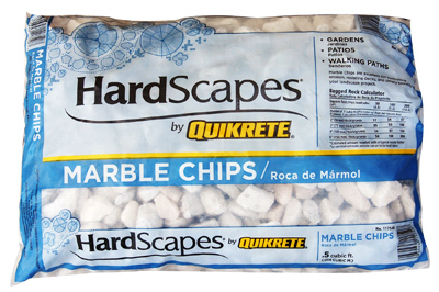 .5 CU FT White Marble Chips