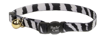 12" ADJ Zebr Cat Collar