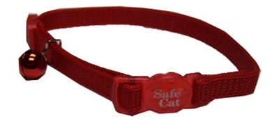Safe Cat 07001 A RED12 Breakaway Collar, 3/8 in W Collar, 8 to 12 in L