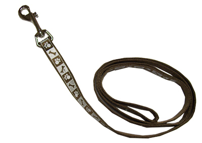 5/8x4 Choc Refl Leash