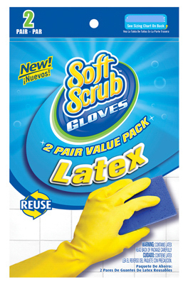 2PK LG Soft Scrub Latex Gloves