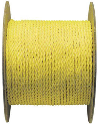 1/4" Yell Twist Poly Rope Per Ft