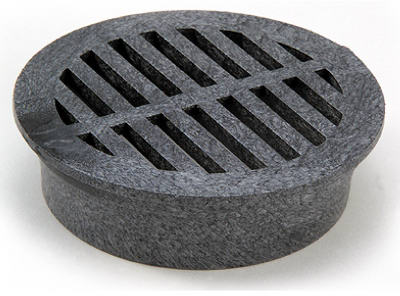 4" ROUND PLASTIC GRATE BLACK NDS