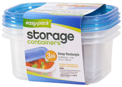 3PK24OZ Rect Container