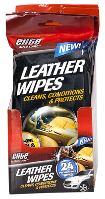 24PK LTHR Wipes