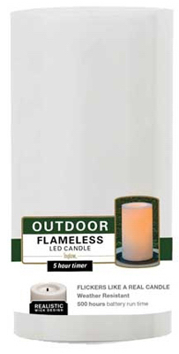 3X5 WHT B/O OUT CANDLE