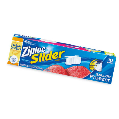 Ziploc Slider Bags, Storage, Gallon 15 Ea, Plastic Bags