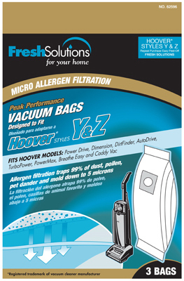 Hoover 3PK Y/Z Vacuum Bags